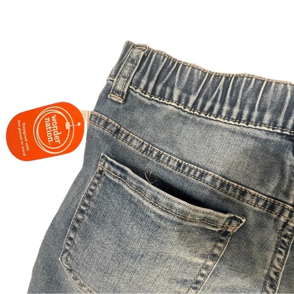 Wonder Nation Shorts Girls Size XXL 18 Denim Pleated Blue Pockets School Beachy - Picture 5 of 11